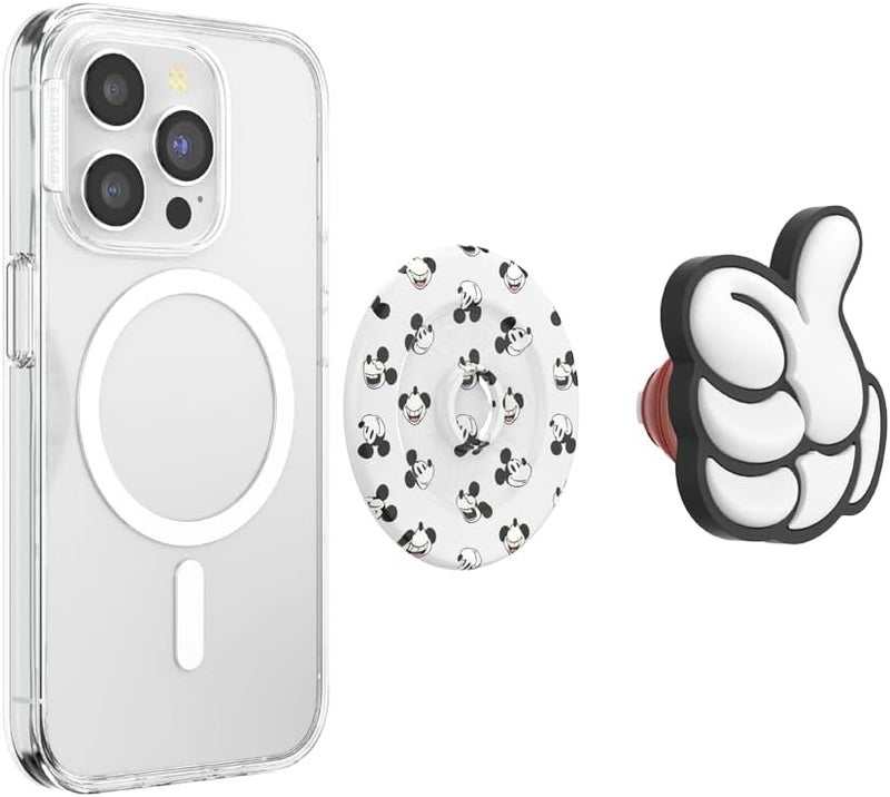POPSOCKETS Phone Grip for MagSafe with Kickstand, Magnetic Stand, Swappable Top, Secure Hold for iPhone MagSafe Cases, Phone & Tablet Grip, Disney - Thumbs Up - Image 2